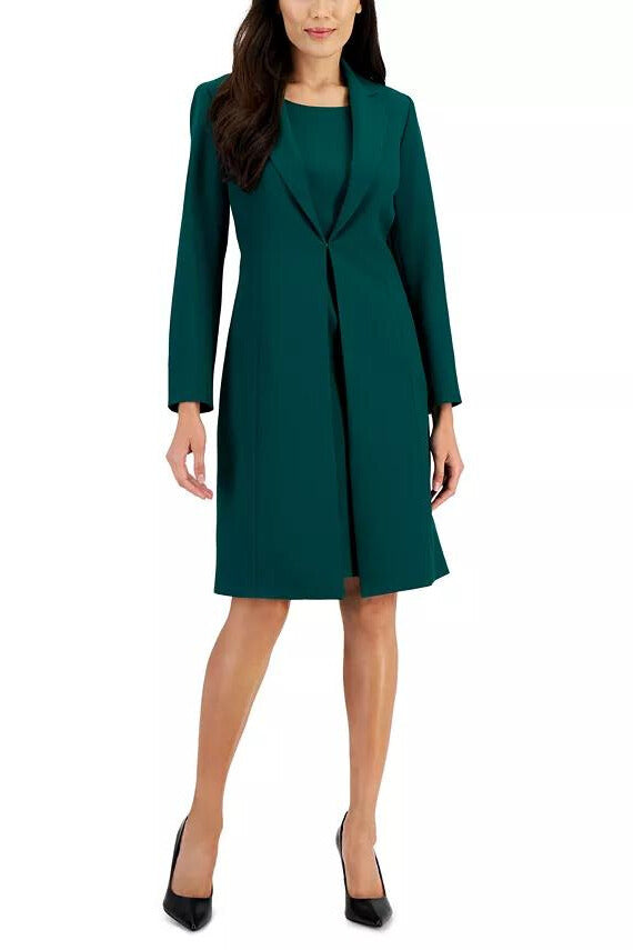 Le Suit Crepe Topper Jacket & Vestido Tubinho Terno