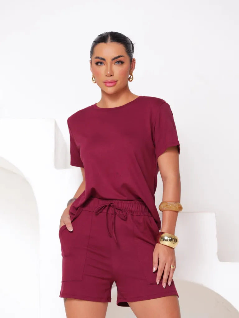 Conjunto Short e blusa Moletinho