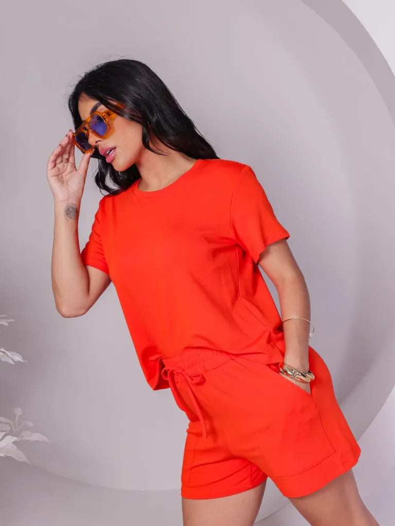 Conjunto Short e blusa Moletinho