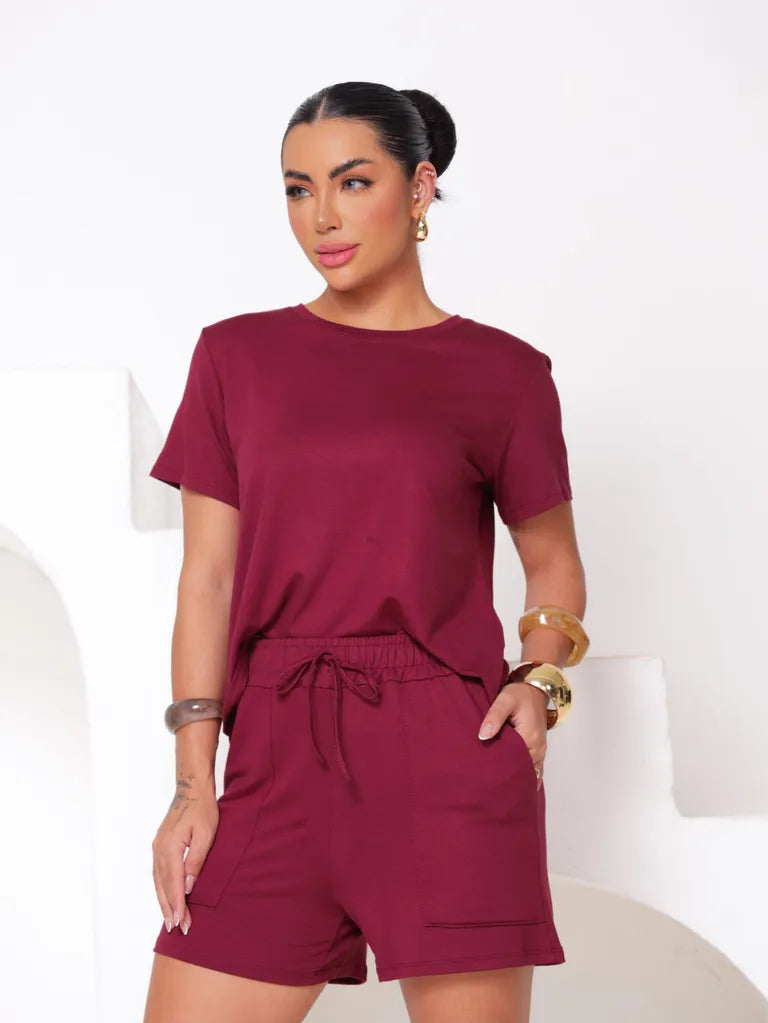 Conjunto Short e blusa Moletinho