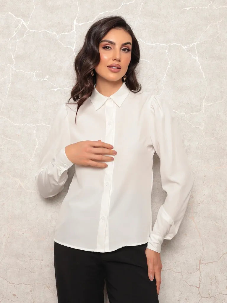 Camisa Social Feminina Manga Longa