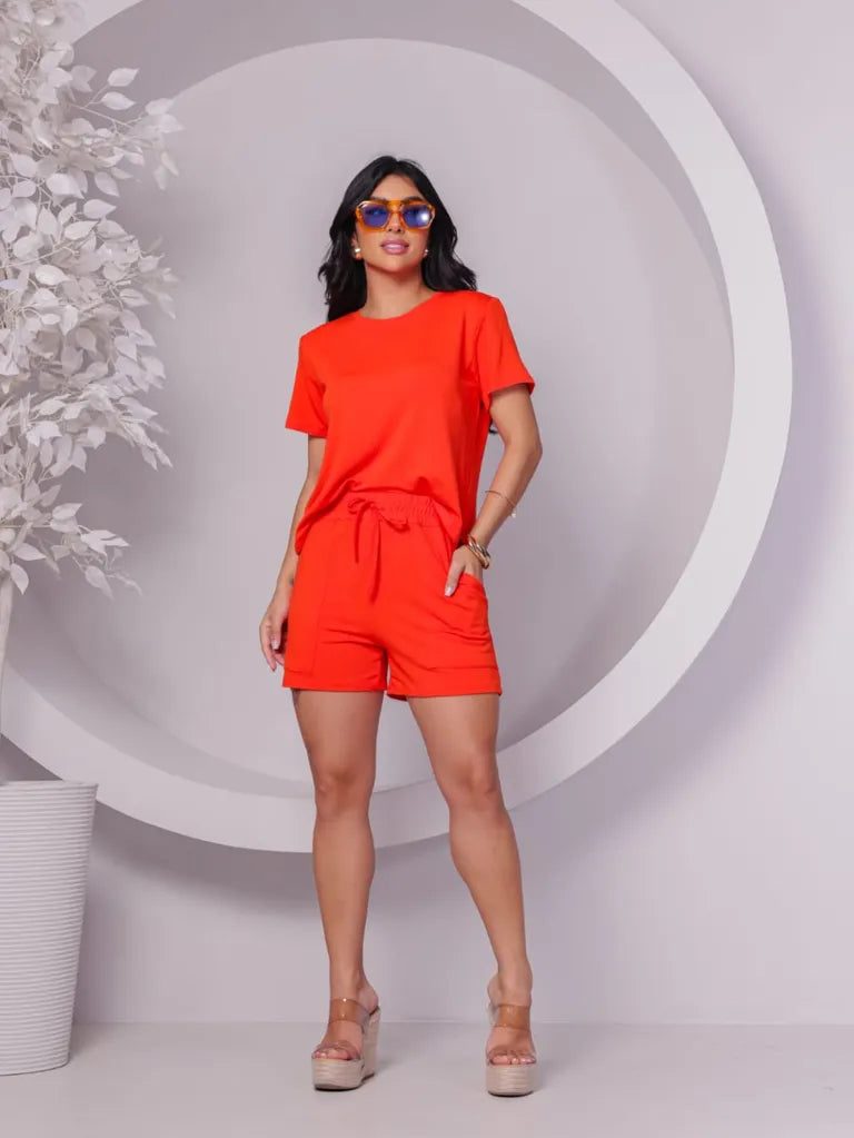 Conjunto Short e blusa Moletinho