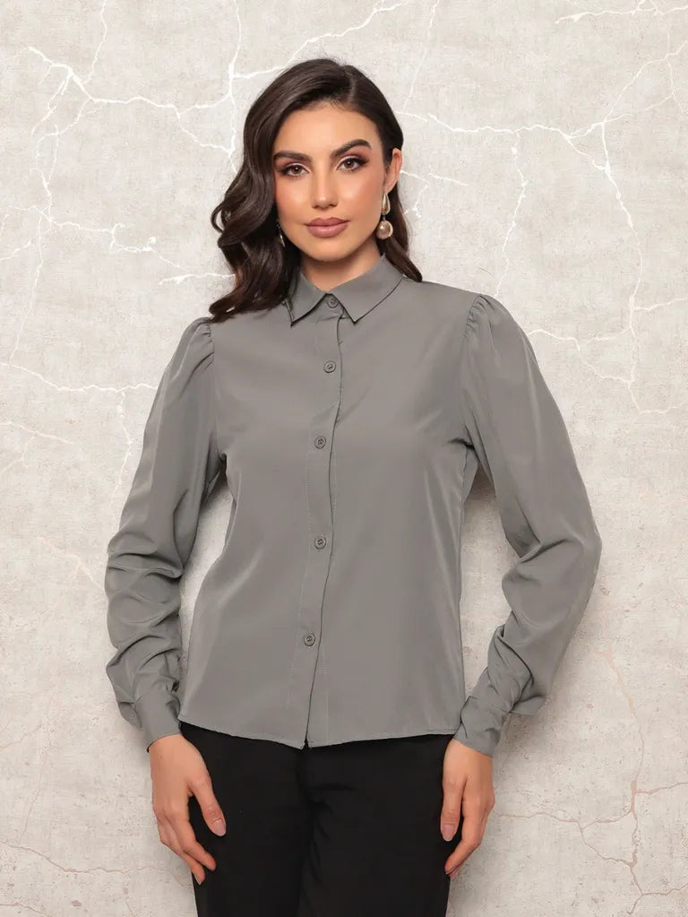 Camisa Social Feminina Manga Longa