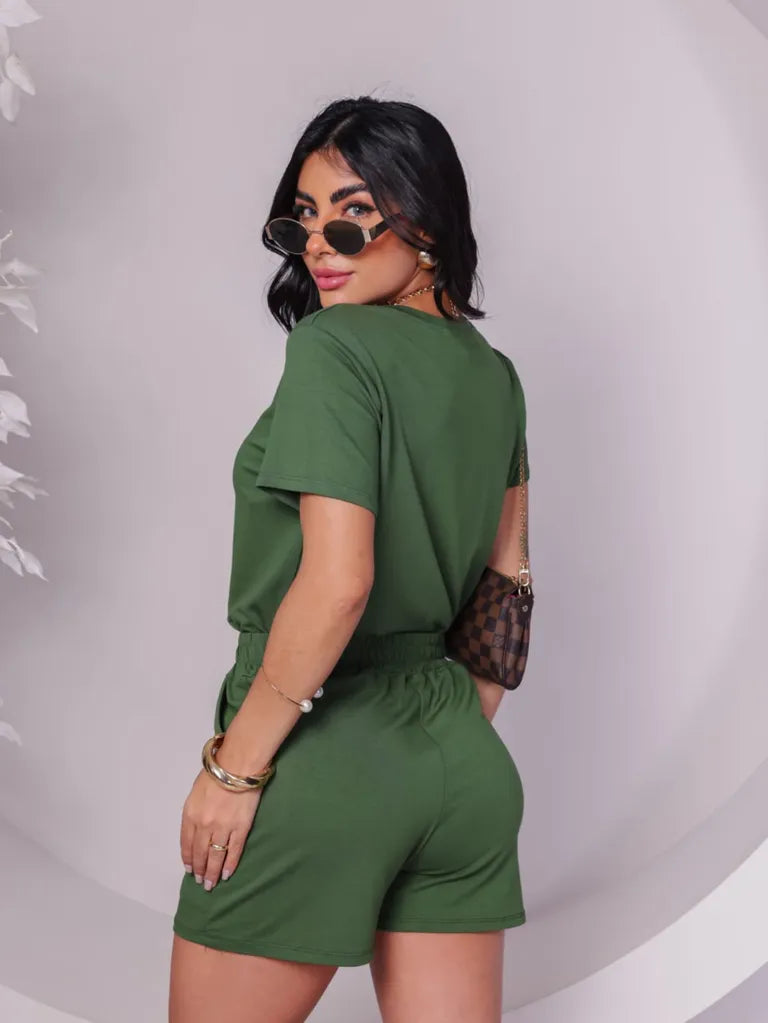 Conjunto Short e blusa Moletinho