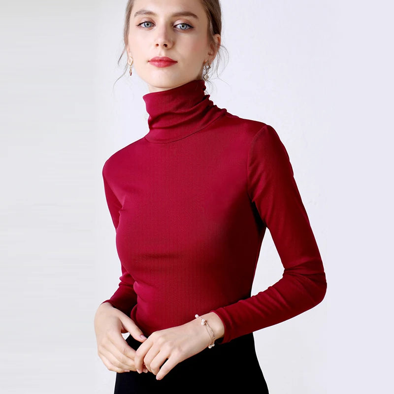 Blusa de Gola Alta Feminina Básica