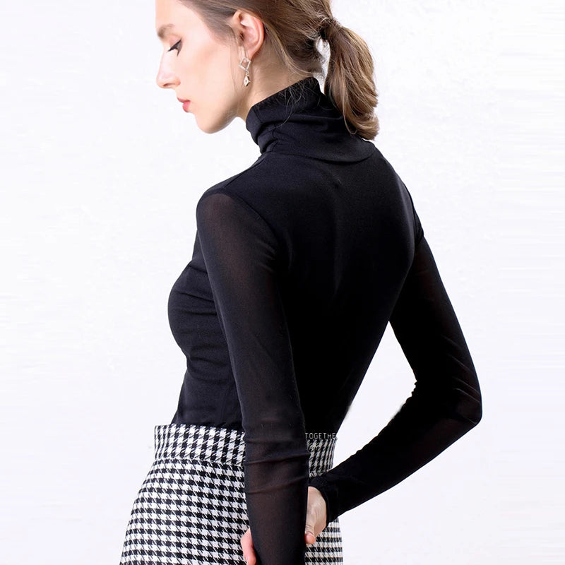 Blusa de Gola Alta Feminina Básica