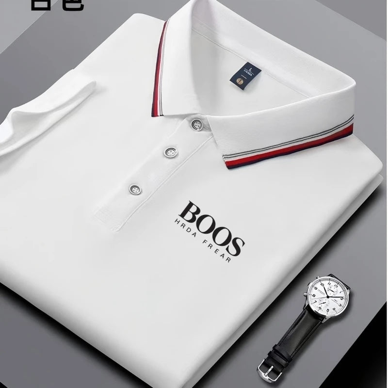 Polo Masculina Bordada Business Casual