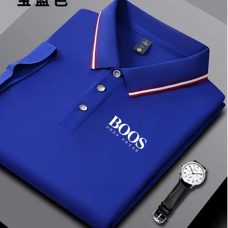 Polo Masculina Bordada Business Casual