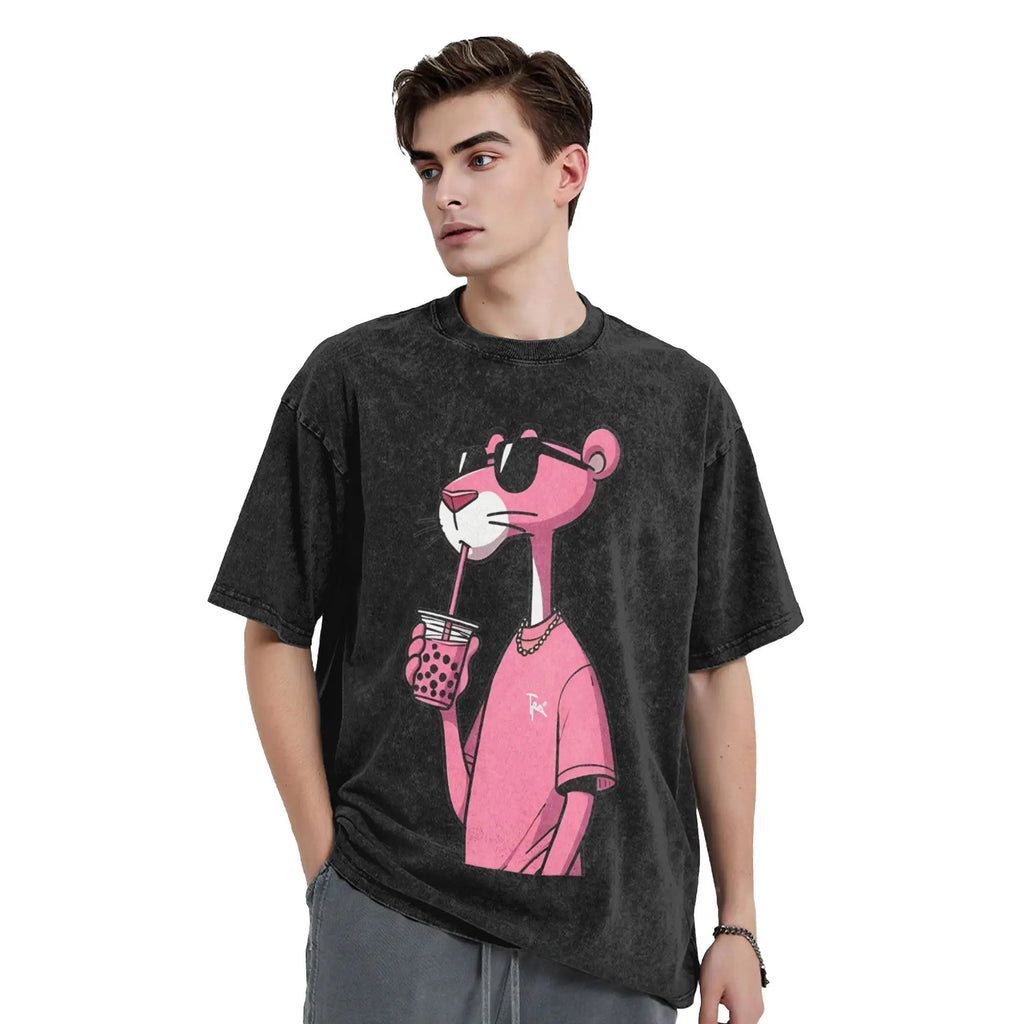 Camiseta Masculina “PINK PANTHERS DRINKING”
