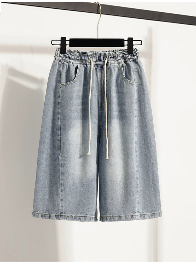 Shorts Jeans Casual Plus Size Feminino
