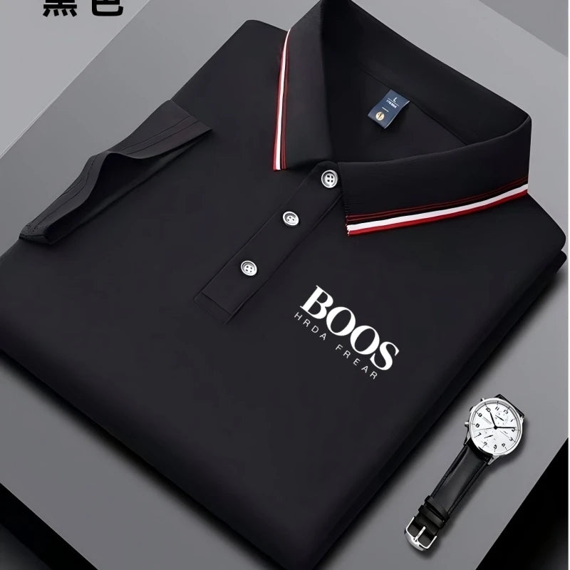 Polo Masculina Bordada Business Casual