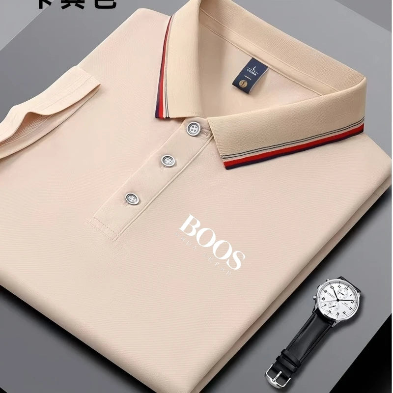 Polo Masculina Bordada Business Casual