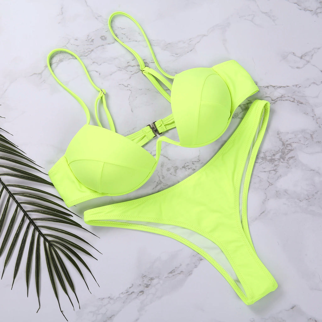 Conjunto de Biquíni Push-Up Sexy
