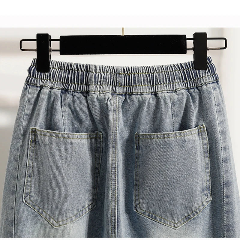 Shorts Jeans Casual Plus Size Feminino