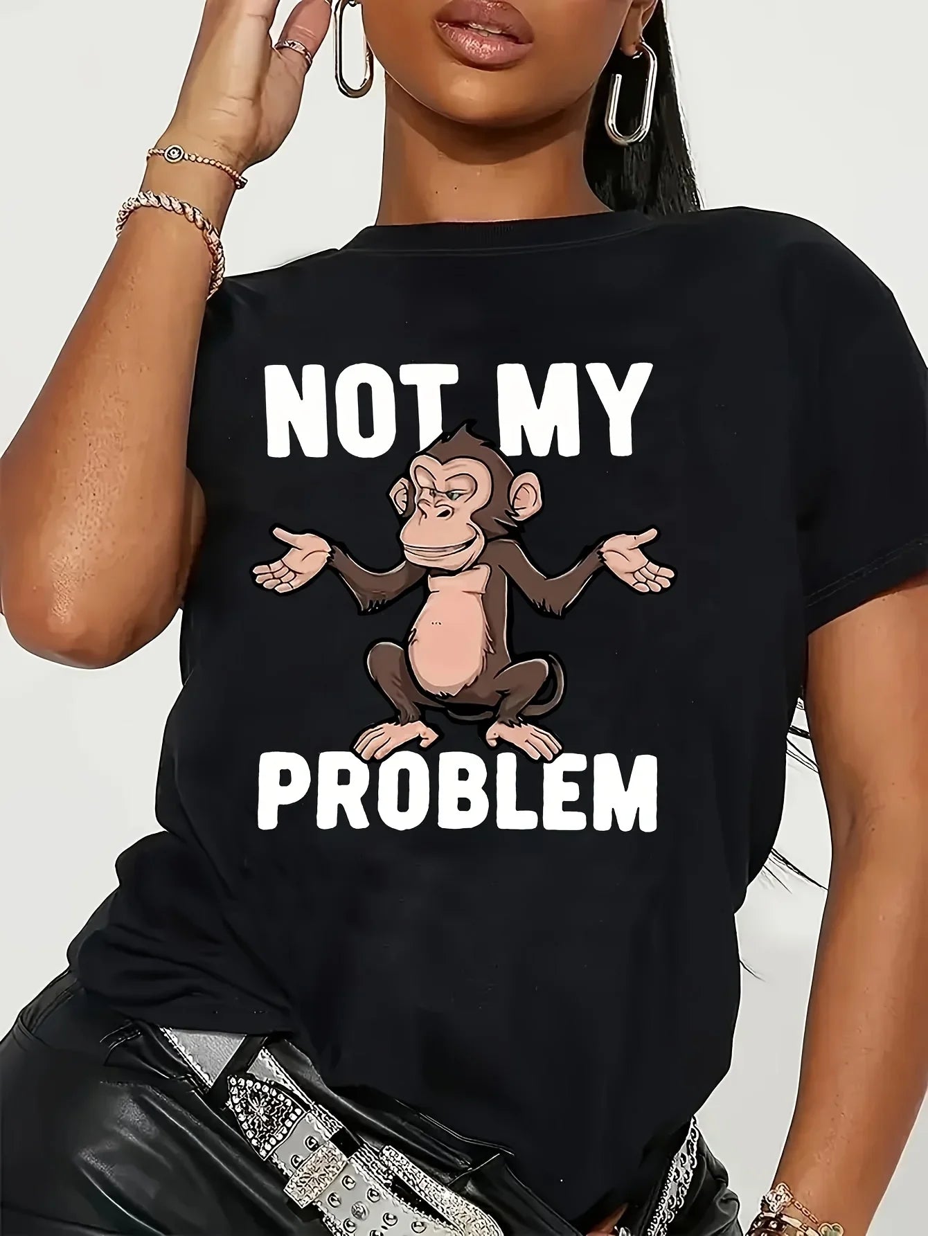 Camiseta Plus Size “Not My Problem”
