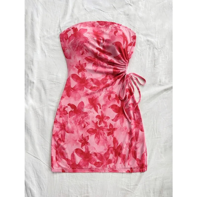 Vestido Floral Sem Alças