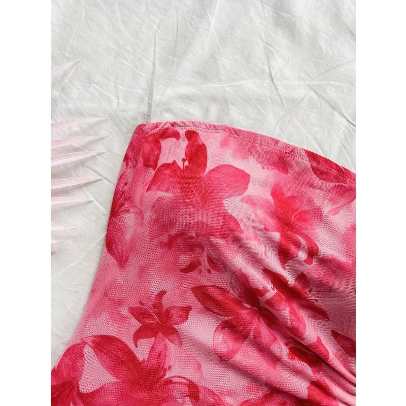 Vestido Floral Sem Alças