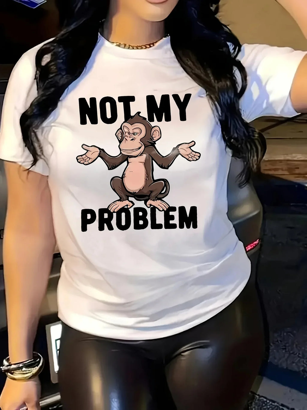 Camiseta Plus Size “Not My Problem”