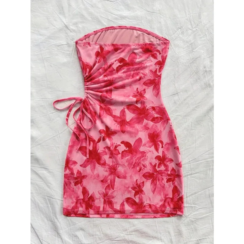 Vestido Floral Sem Alças