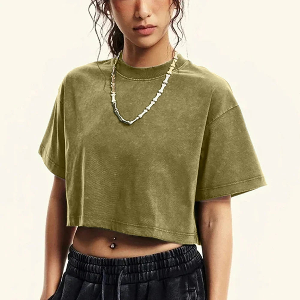 Camiseta Vintage Cropped