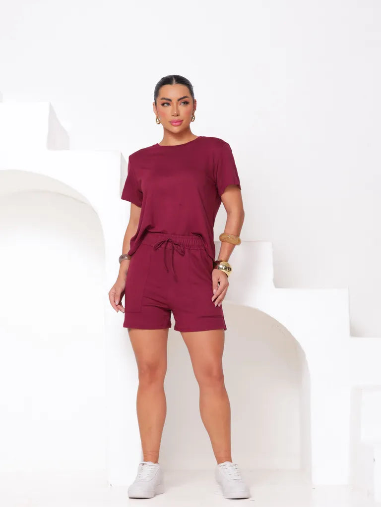 Conjunto Short e blusa Moletinho