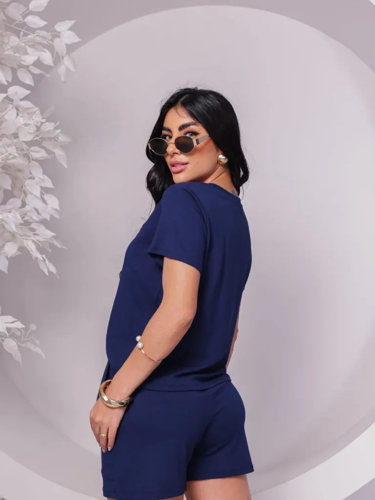 Conjunto Short e blusa Moletinho