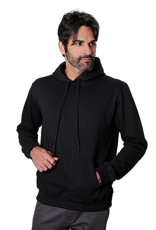 Moletom Hoddie Canguru Liso Felpado 2 Cabos