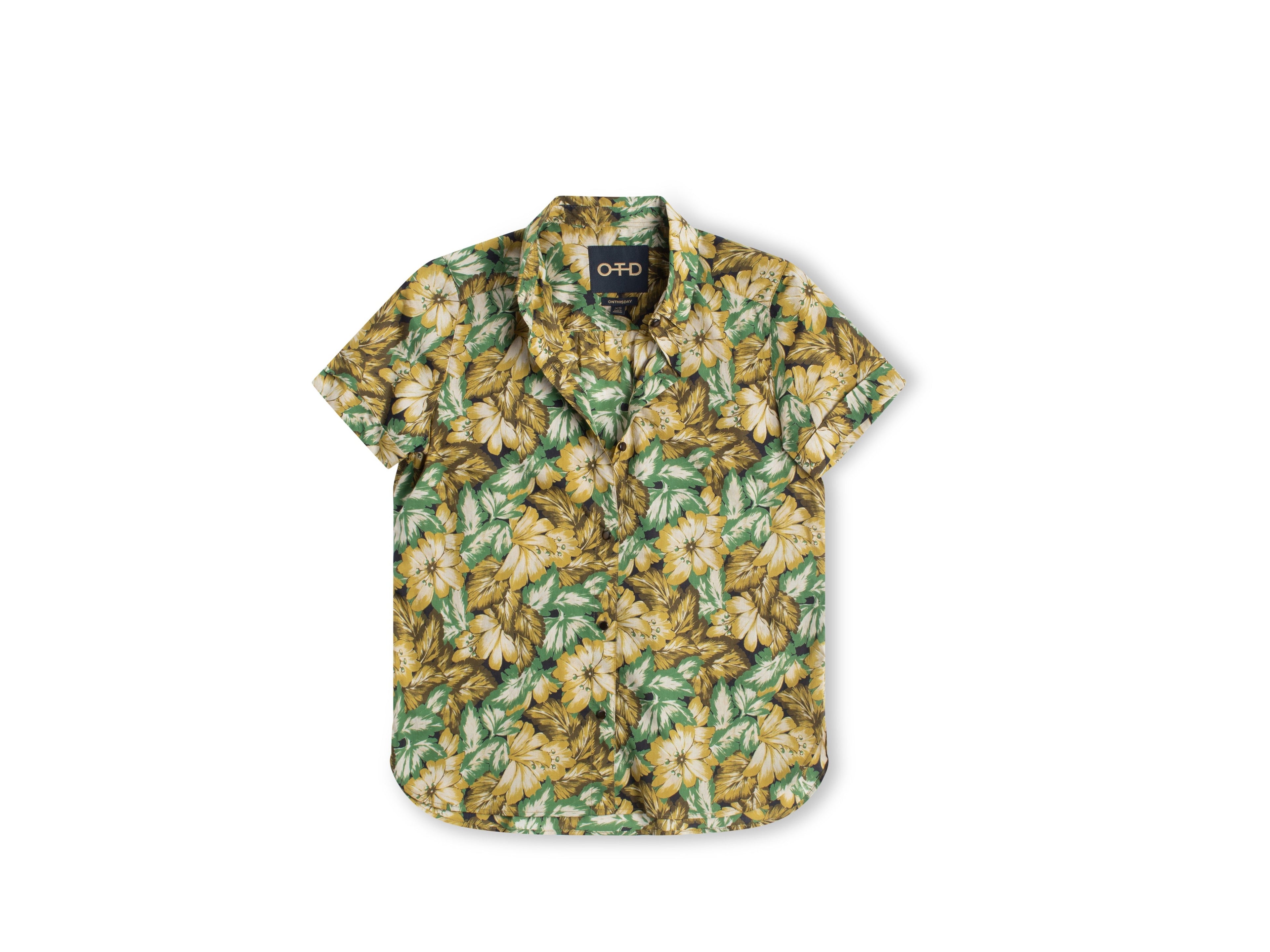 Camisa Floral de Manga Curta
