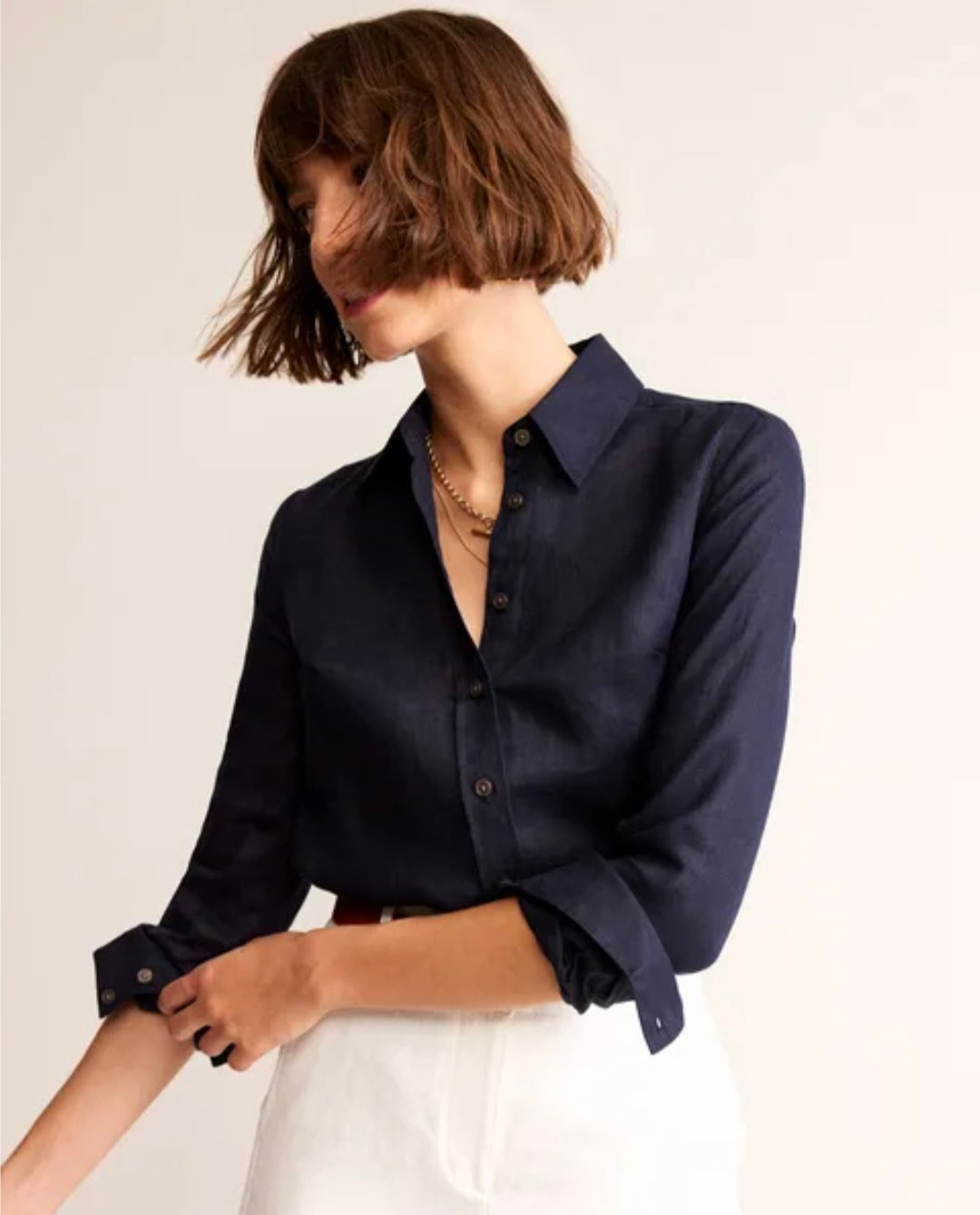 Camisa de Linho Azul