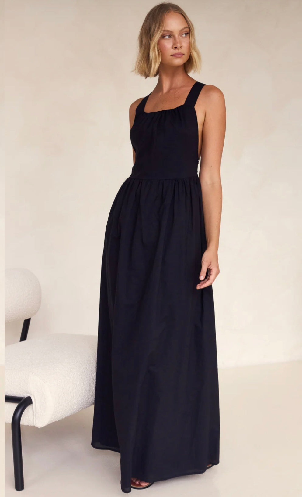 Vestido de Algodão Preto