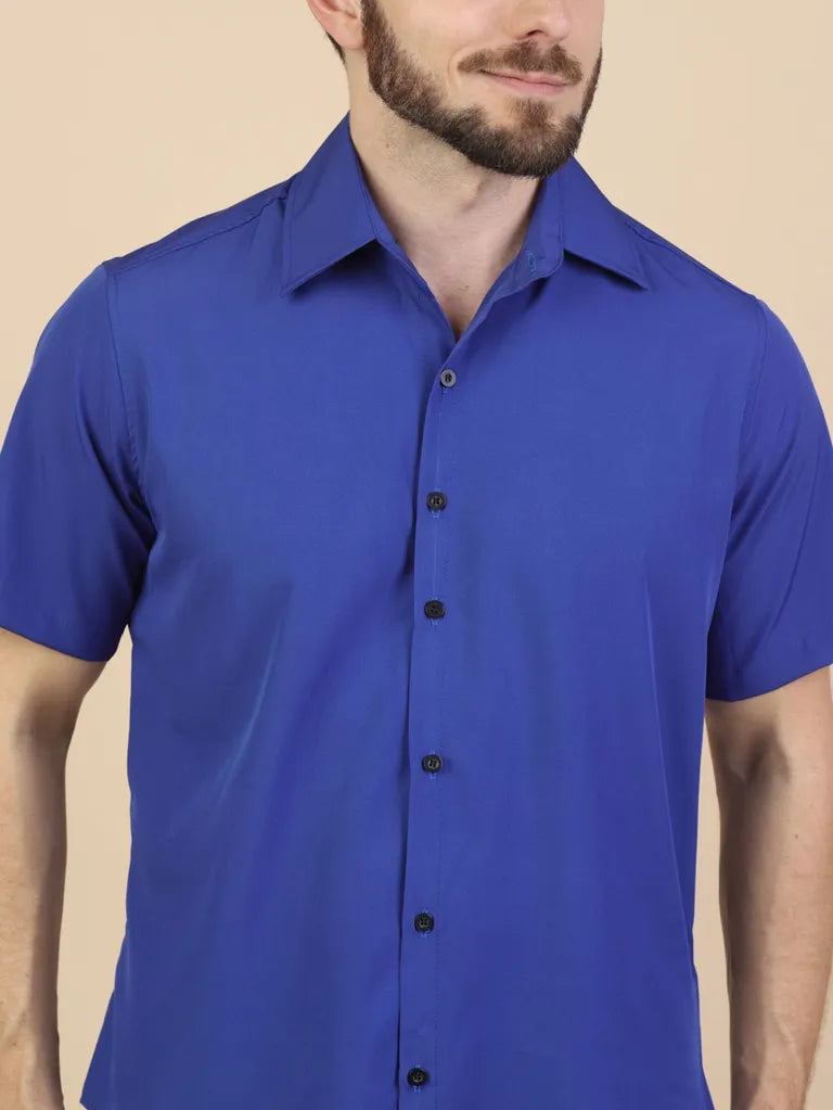 Camisa Social Masculina Manga Curta