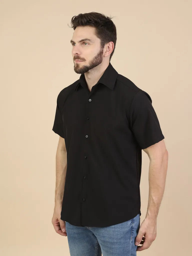 Camisa Social Masculina Manga Curta